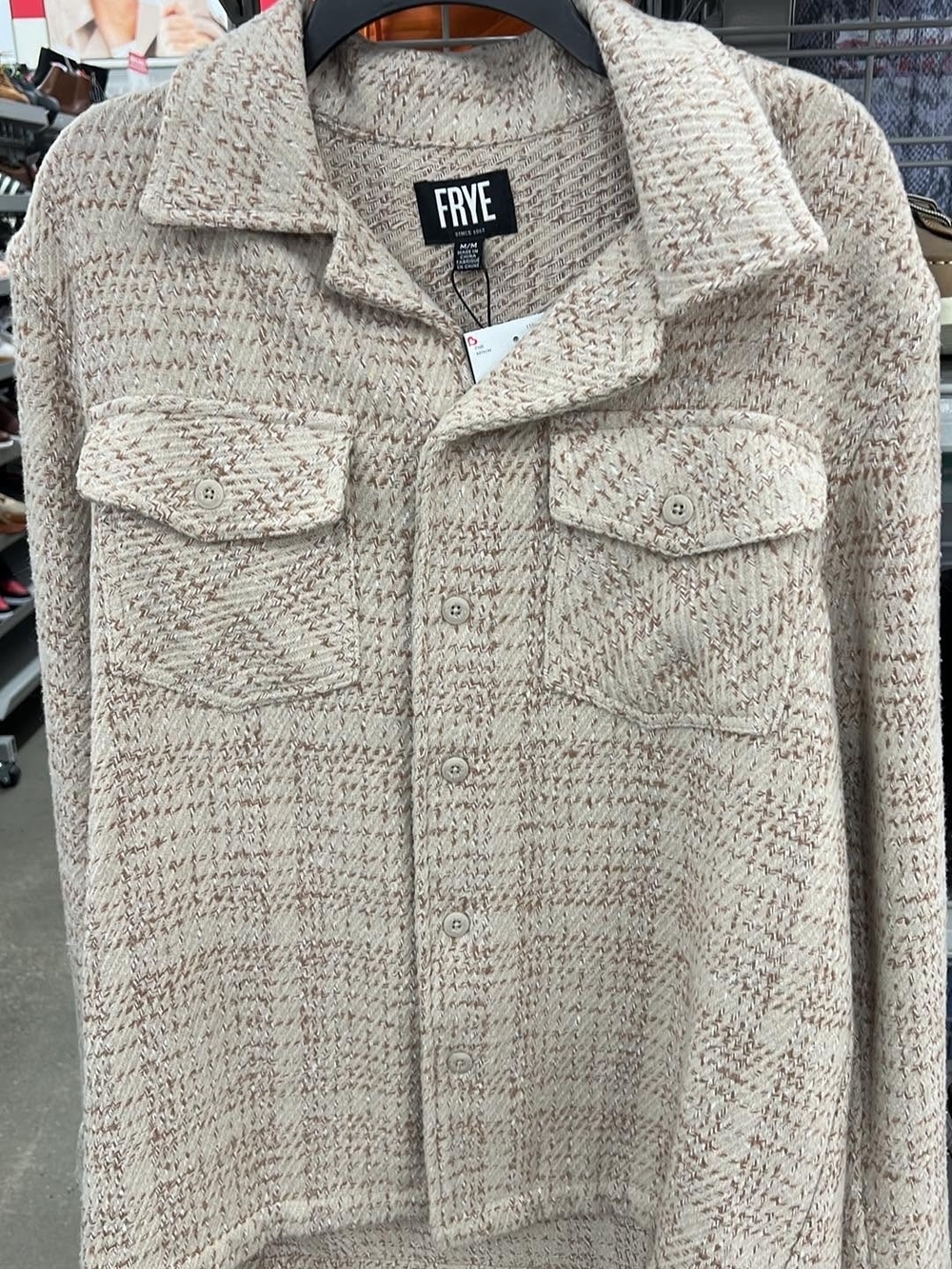 Women's Button-Up Jacket with Chest Flaps